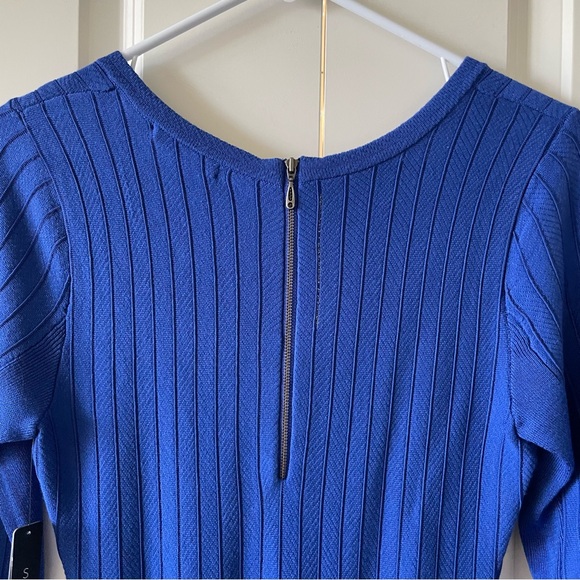 Nic+Zoe Ultra Marine Blue Knit Scoop Neck Fit and Flare Midi Dress Size Small - Picture 13 of 14